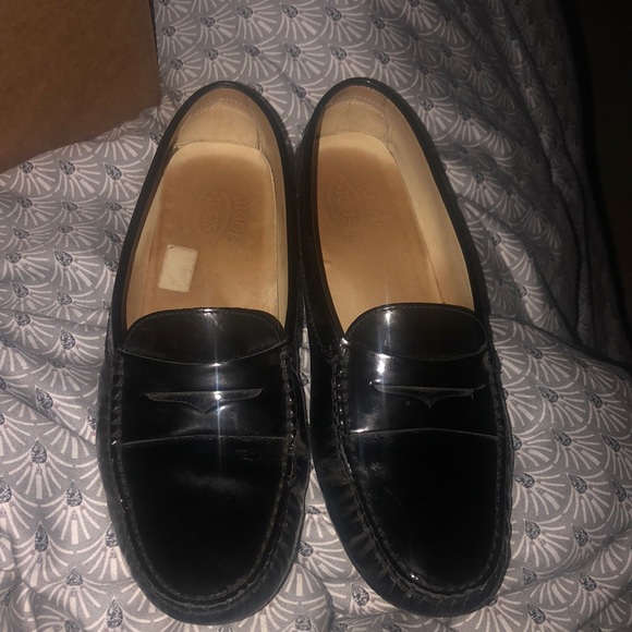 Tod's Shoes - Todd’s black Patent leather Italian loafers